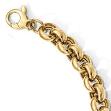 Naples Fancy Rolo Chain Necklace and Bracelet in 14K Gold