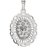 Miraculous Medal Oval Filigree in 14K Gold 3 Sizes - Roxx Fine Jewelry