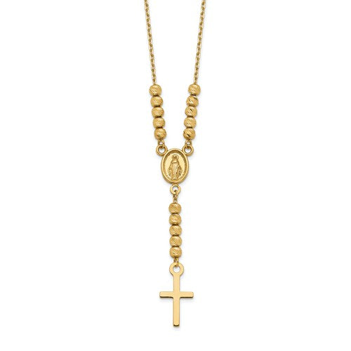 Miraculous Medal Necklace in 14K Yellow Gold - Roxx Fine Jewelry