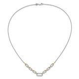 Paper Clip Diamond Necklace 1.01 Ct. in 14K Gold