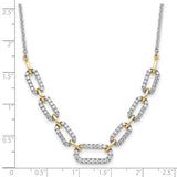 Paper Clip Diamond Necklace 1.01 Ct. in 14K Gold