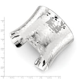 Extra Wide 49.5mm Hammered Cuff Bracelet in Sterling Silver