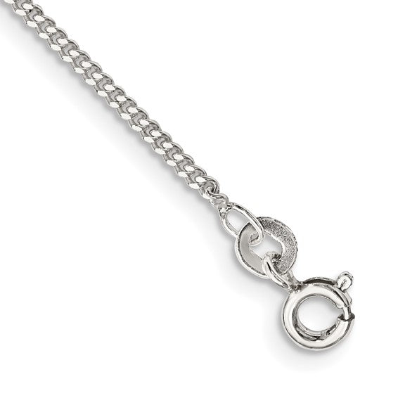 1.5mm Beveled Curb Chain in Sterling Silver