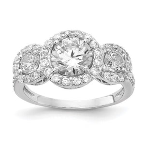 Cheryl M® Halo Journey CZ Ring in Sterling Silver - Roxx Fine Jewelry