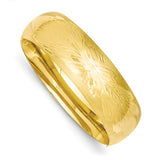 Wide Florentine Engraved Bangle Bracelet 11/16" in 14K Yellow Gold - Roxx Fine Jewelry