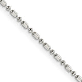 1.5mm Fancy Bead Chain in Sterling Silver