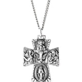 Gothicic Four-Way Cross Necklace in Sterling Silver - Roxx Fine Jewelry