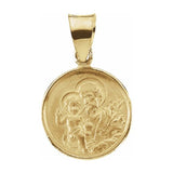 St. Joseph Medal in 18K Yellow Gold 2 Sizes - Roxx Fine Jewelry