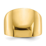 Dome Ring 14mm "Roxanne" Lightweight Cigar Band Ring in 14K White or Yellow Gold - Roxx Fine Jewelry