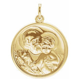 St. Joseph Medal in 14K White Gold and 14K Yellow Gold - Roxx Fine Jewelry