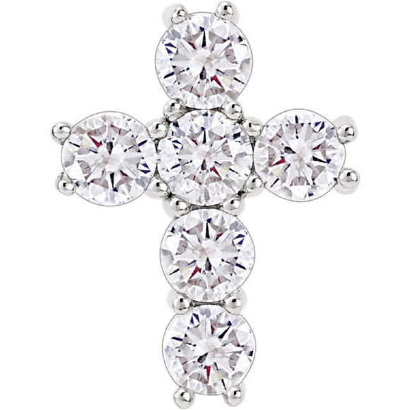 Diamond Cross Pendant 1.50 Ct TCW in 14K Gold or Platinum - Roxx Fine Jewelry