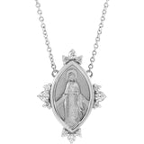 Miraculous Virgin Mary .20 Ct. Diamond Necklace - Roxx Fine Jewelry
