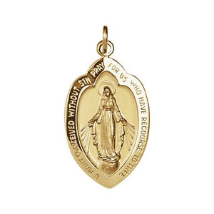 Miraculous Medal Badge Shaped - Roxx Fine Jewelry