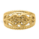 Etruscan Filigree Double Heart Ring