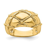 Quilted Dome Ring in 14K Yellow Gold