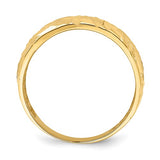 Deeply Textured Dome Ring in 14K Yellow Gold
