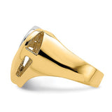 Modern Love Heart Ring in Two-Tone 14K Gold