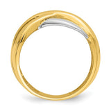 Two Tone Woven Dome Ring in 14K Gold