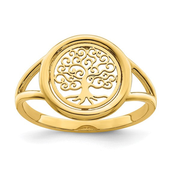 Tree of Life Ring in 14K Yellow Gold