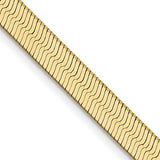 4mm Silky Herringbone Chain in 14K Yellow Gold