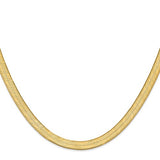 6.5mm Silky Herringbone Chain in 14K Yellow Gold
