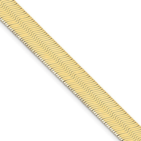 10mm Silky Herringbone Chain in 14K Yellow Gold