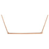 Petite Straight Bar Necklace in 14K Gold