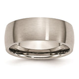 Brushed Titanium 8mm Wide Half Round Comfort Fit Wedding Band - Roxx Fine Jewelry