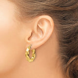 Slow Twist Polished Hoop Earrings in 14K Gold