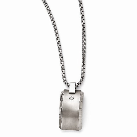 Edward Mirell® Templar™ Collection Brushed Titanium Chiseled Edge Jewelry - Roxx Fine Jewelry