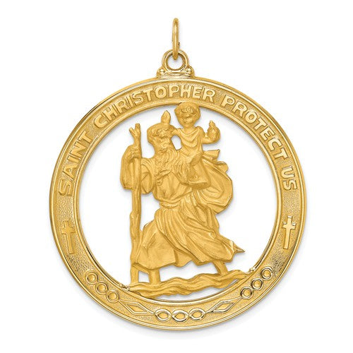 St Christopher Medal 14K Yellow Gold - Roxx Fine Jewelry