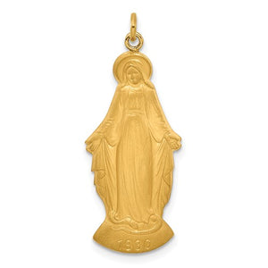 Miraculous Virgin Mary Medal in 14K Gold