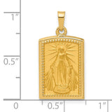 Miraculous Virgin Mary Pendant in 14K Yellow Gold