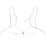 302® Jewelry Petite Lock Necklace with .50 Ct. Diamonds
