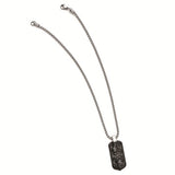Edward Mirell® Pallas™ Collection Titanium Cable Dog Tag Necklace Black or Silver - Roxx Fine Jewelry
