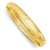 Florentine Engraved Bangle Bracelet 5/16" in 14K Yellow Gold - Roxx Fine Jewelry