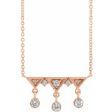 302® Jewelry Petite Fringe Bar Necklace with .20 Ct. Diamonds