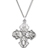 Gothic Four Way Cross Necklace in Sterling Silver - Roxx Fine Jewelry