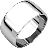 Dome Ring 12mm Half Round Barrel Style Band Sizes 10 - 15 in 10K Rose, White or Yellow Gold - Roxx Fine Jewelry