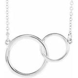 302® Fine Jewelry Interlocking Circle Necklace in 14K Gold or Platinum
