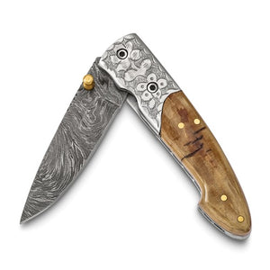 Damascus Steel Folding Knife Limited Edition KN3211 - Roxx Fine Jewelry