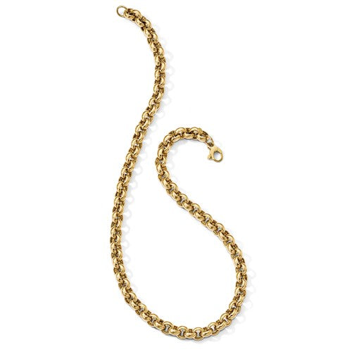Augustus Rolo Link Chain Status Necklace or Bracelet in 14K Yellow Gold - Roxx Fine Jewelry