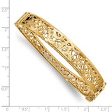 10.0mm Filigree Hinged Bangle in 14K Yellow Gold - Roxx Fine Jewelry