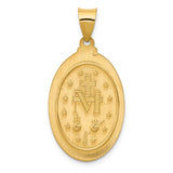 Miraculous Medal Oval 33 x 17mm in 14K Yellow Gold - Roxx Fine Jewelry