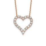 True Origin® 2 Ct Heart Necklace Lab Grown Diamonds in 14K Gold - Roxx Fine Jewelry