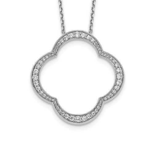 True Origin® .78 Ct Quatrefoil Necklace Lab Grown Diamonds in 14K Gold - Roxx Fine Jewelry