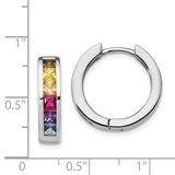 Prizma™ Rainbow CZ Sterling Silver Hinged Bangle Bracelet - Roxx Fine Jewelry