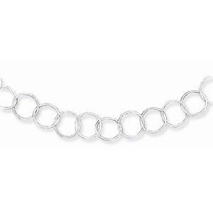 Circle Link 100" Necklace in .925 Sterling Silver - Roxx Fine Jewelry