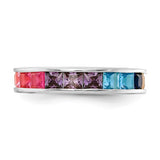 Prizma™ Rainbow CZ Sterling Silver Hoop Earrings - Roxx Fine Jewelry