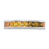 Prizma™ Rainbow CZ Sterling Silver Hinged Bangle Bracelet - Roxx Fine Jewelry